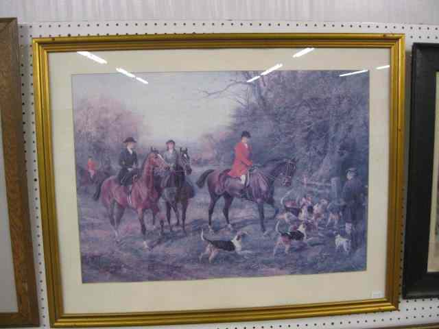 Appraisal: Fox Hunt Print after Haywood Hardy '' x '' image