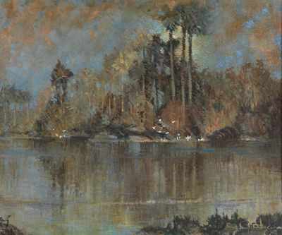 Appraisal: Franz Josef Bolinger American - Indian Point Everglades Oil on