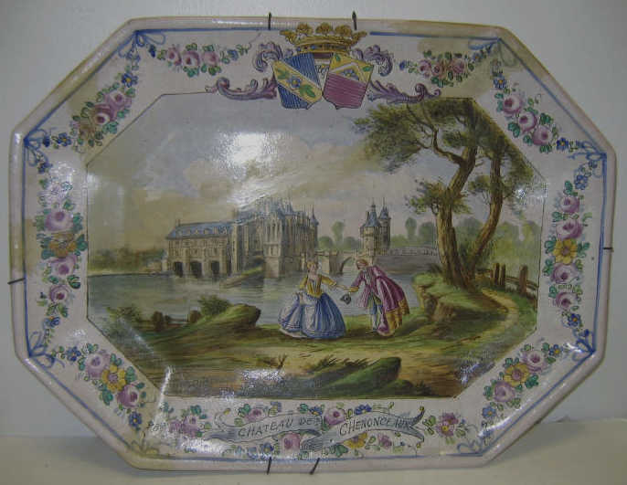 Appraisal: FRENCH TH CENTURY FAIENCE PLATTER Possibly Jacques Masquelier Royal Manufacture