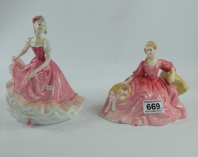 Appraisal: Royal Doulton lady figures Elyse HN and Olivia HN