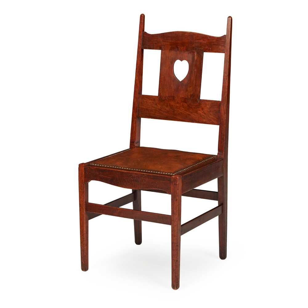 Appraisal: CHARLES FRANCIS ANNESLEY VOYSEY BRITISH - SIDE CHAIR CIRCA mahogany