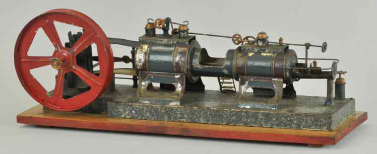 Appraisal: WIND-UP MILL TYPE ENGINE Ernst Plank Germany hand painted tin