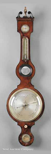 Appraisal: A George III Carved Mahogany Barometer early th c signed