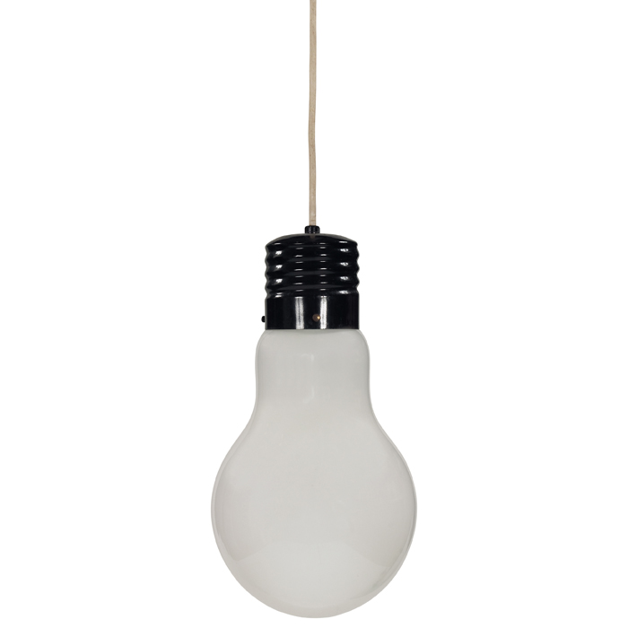 Appraisal: Ingo Maurer hanging light attribution light bulb form in opaque