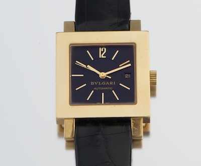 Appraisal: A Gentleman's Bulgari k Gold Quadrato Automatic Wrist Watch k