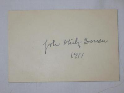 Appraisal: Autograph of John Sousa composer dated