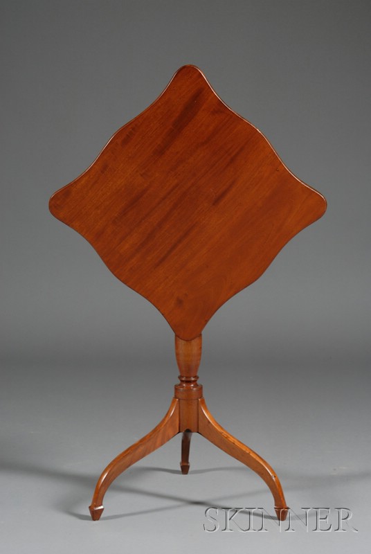 Appraisal: Federal Mahogany Tilt-top Candlestand probably Massachusetts c - the serpentine