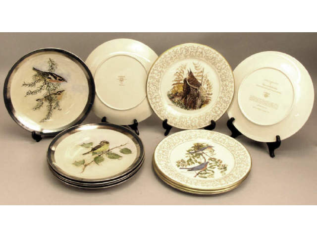 Appraisal: Collection of Gorham decorator plates depicting various birds Estimate -