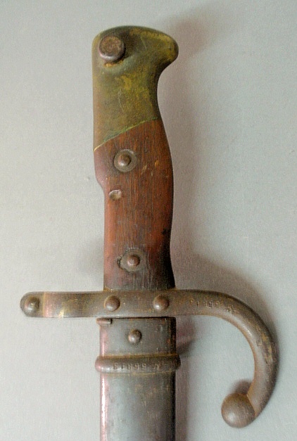 Appraisal: - Civil War bayonet with iron wood and brass handle