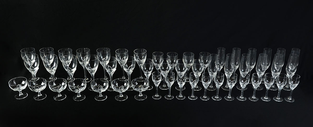 Appraisal: PIECE ROSENTHAL IRIS CRYSTAL STEMWARE Approx pieces in the ''Iris''