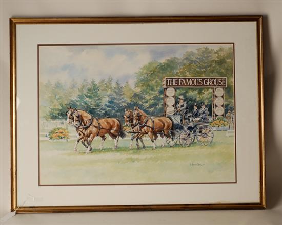 Appraisal: D Haskell Chhuy The Famous Grouse Watercolor signed lower right