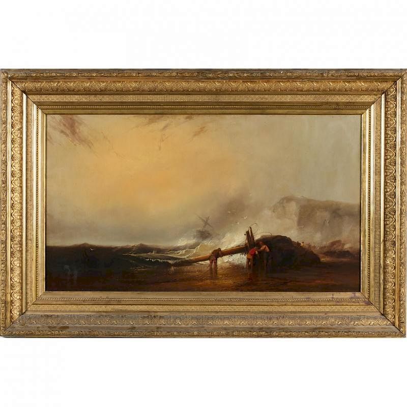 Appraisal: Franklin Dullin Briscoe PA MD - Shipwreck oil on canvas