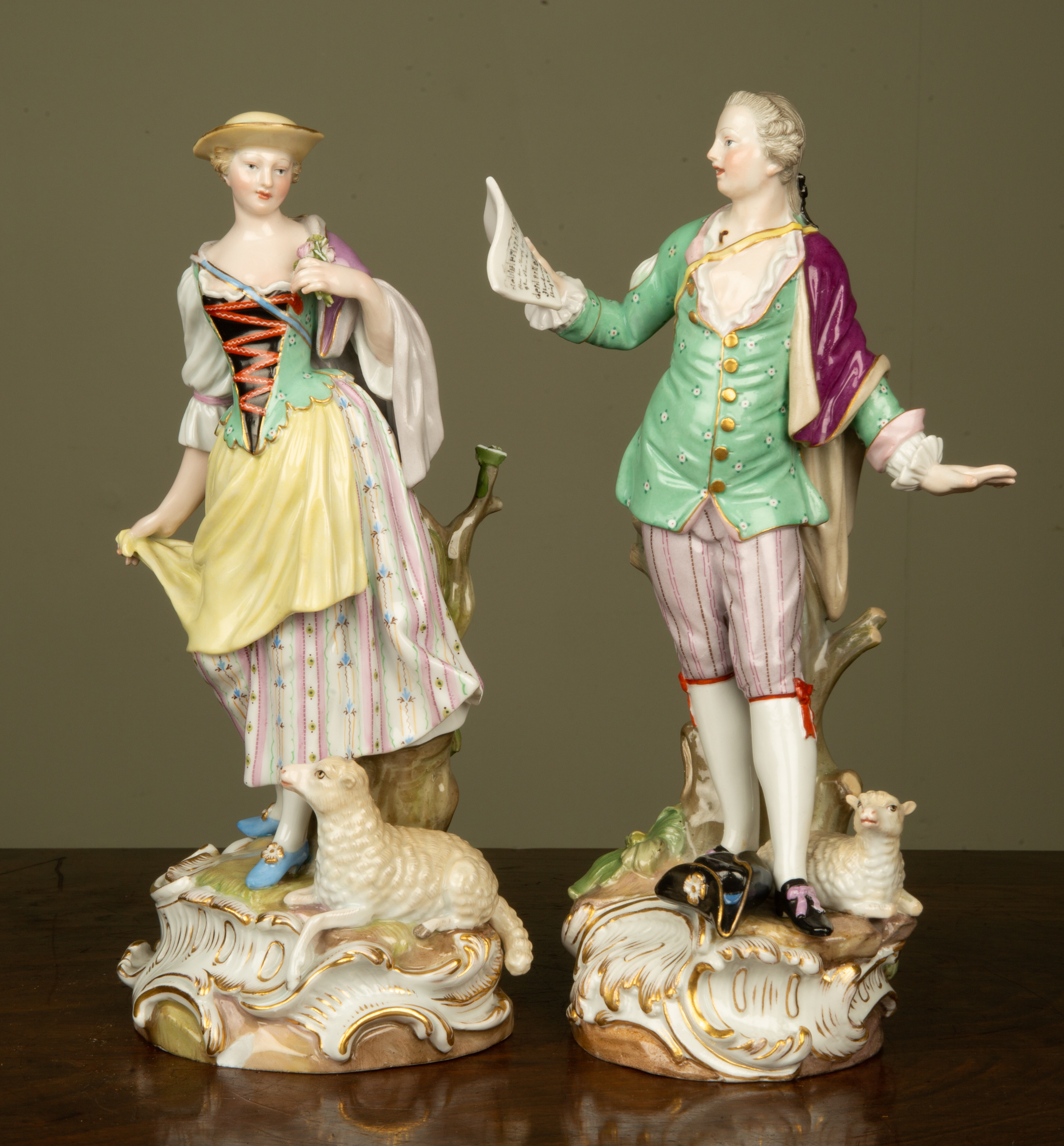 Appraisal: A pair of late th early th century Meissen figurines