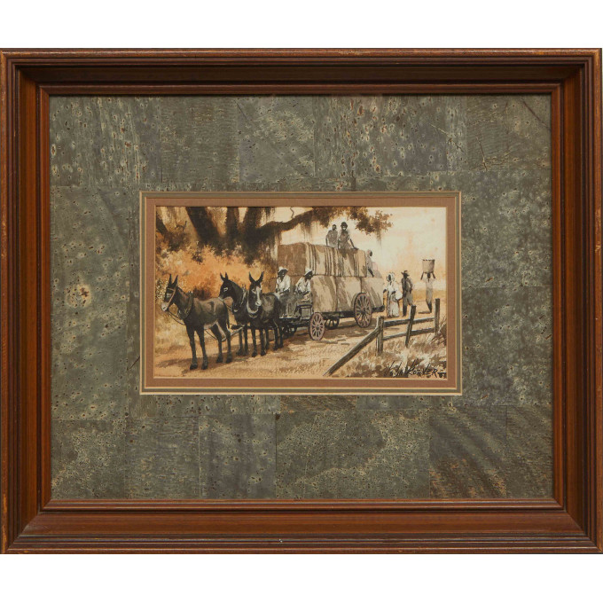 Appraisal: John J Korver Louisiana - Carriage Full of Cotton th