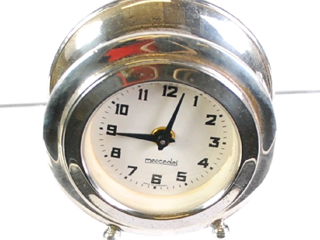 Appraisal: GEORGE V SILVER CASED DRESSING TABLE CLOCK with John Round