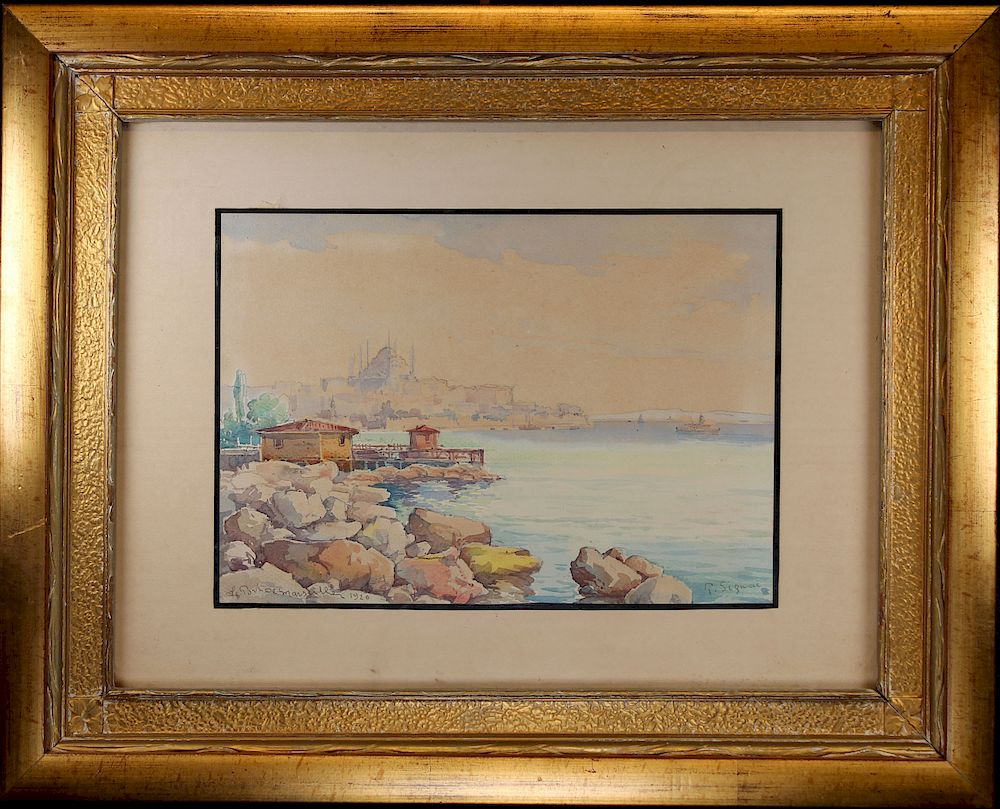 Appraisal: Attr Paul Signac - Marseilles Attr Paul Signac - Le