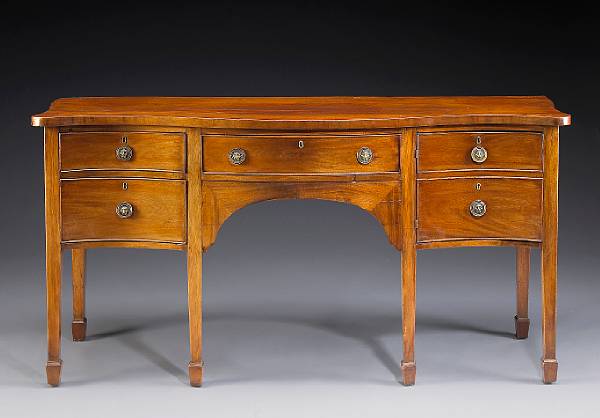 Appraisal: A George III style mahogany sideboard partially composed of antique