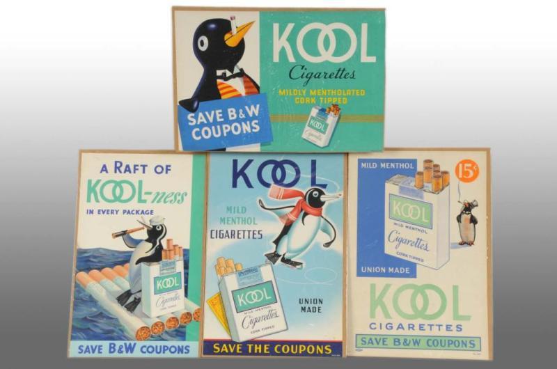 Appraisal: Lot of Paper Kool Cigarette Signs Description s to s