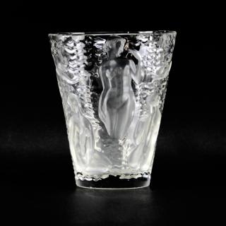 Appraisal: Lalique Crystal Ondines Vase Lalique Crystal Ondines Vase Signed Small