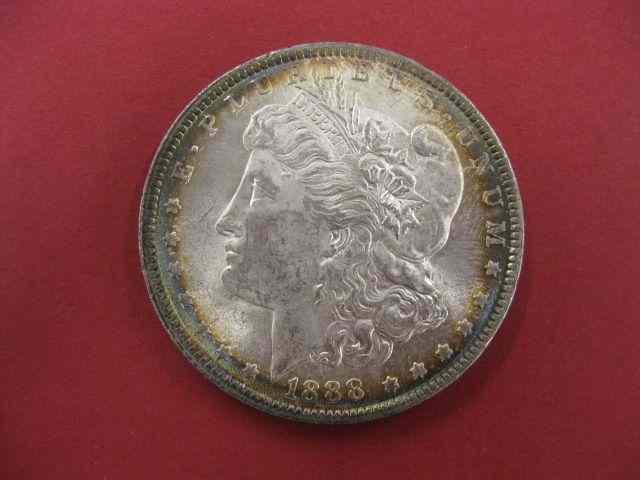 Appraisal: U S Morgan Silver Dollar uncirculated original toning