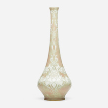 Appraisal: Manufacture Nationale de S vres TALL VASE WITH ORCHIDS France