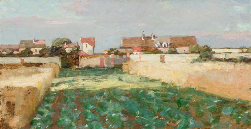 Appraisal: ROBERT WILLIAM VONNOH American - Landscape in Grez France oil