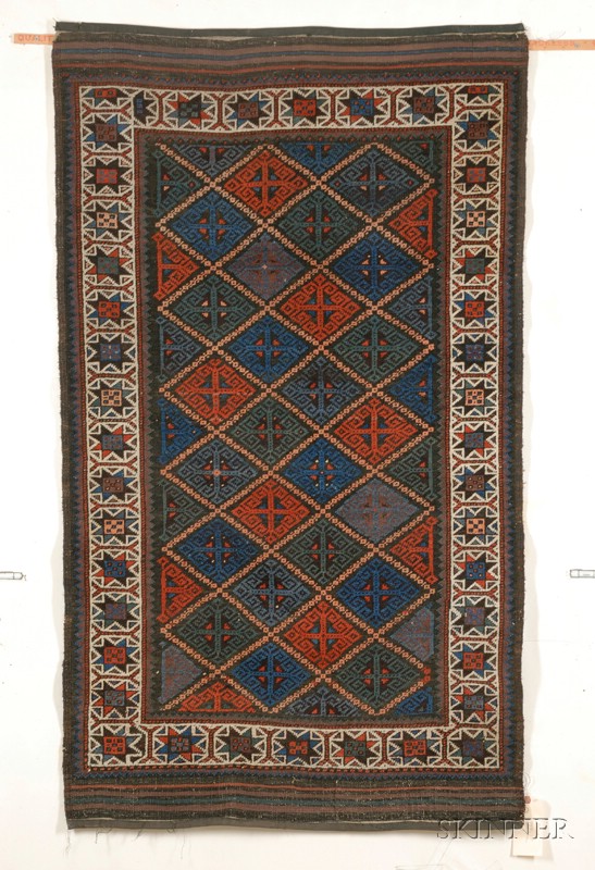 Appraisal: Baluch Rug Northeast Persia late th century black oxidation ft