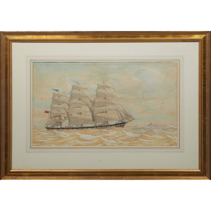 Appraisal: British School English Clipper Ship th c watercolor on paper