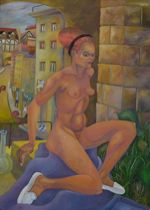 Appraisal: Beni E Kosh African American - Seated Nude circa 's