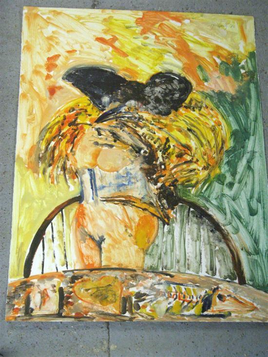 Appraisal: John Bellany Scottish b 'Bird Nest' monoprint signed in pencil