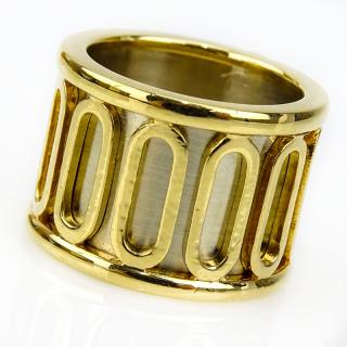 Appraisal: Vintage Cartier Two Tone Karat Gold Scarab Ring with Box