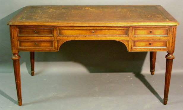 Appraisal: French style walnut writing desk by Cassard Romano Co Inc