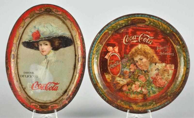 Appraisal: Coca-Cola Change Trays Description Both have a good bit of