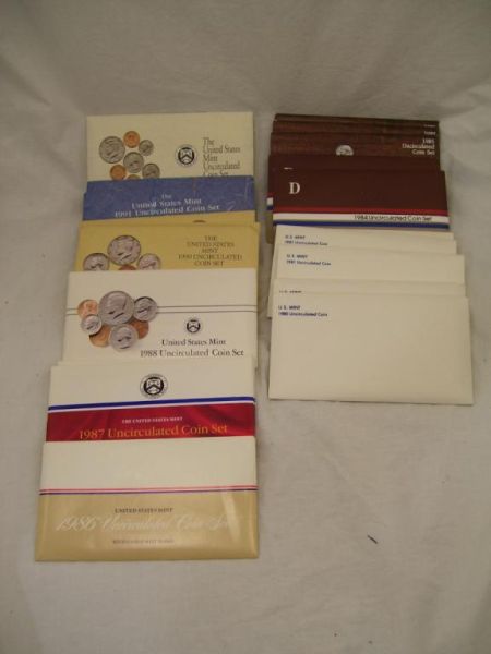 Appraisal: s and s Uncirculated Coin Sets Includes - - -