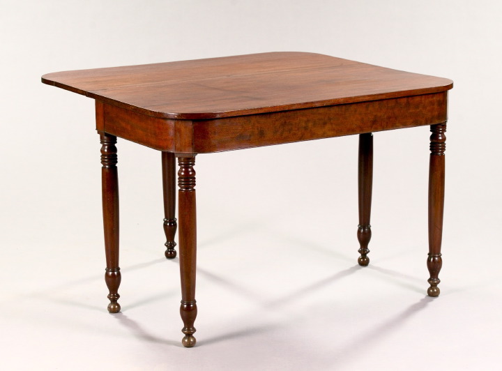 Appraisal: Sheraton Mahogany D-End Drop-Leaf Dining Table first quarter th century