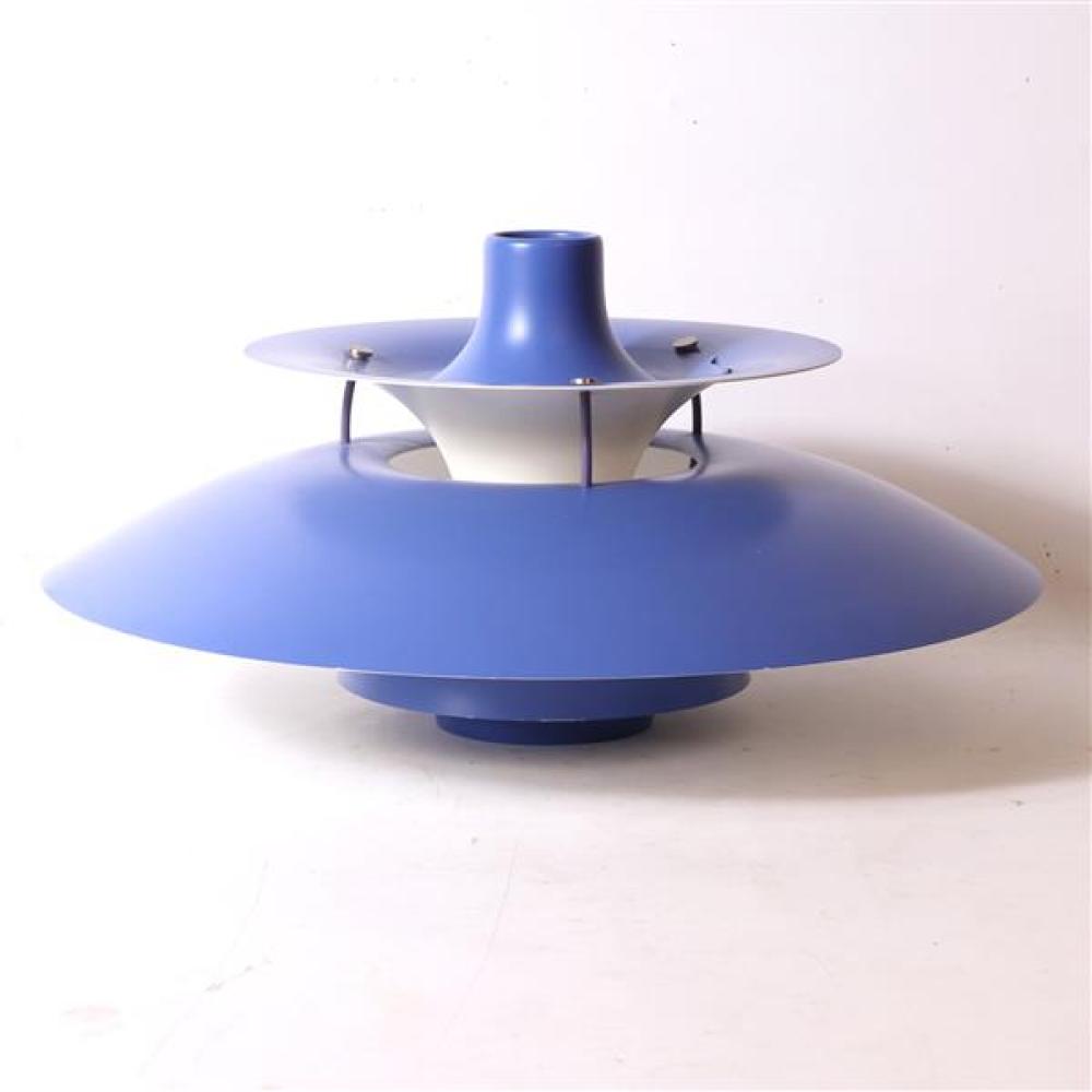 Appraisal: LOUIS POULSEN SKY BLUE PH MODERNIST SPUN ALUMINUM LOUVERED PENDANT