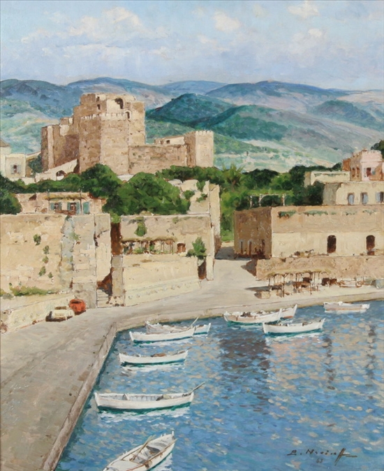 Appraisal: BORIS NOVIKOFF Russian - BYBLOS LEBANON signed and dated '