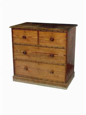 Appraisal: Howard Sons A late Victorian pine chest the moulded edge