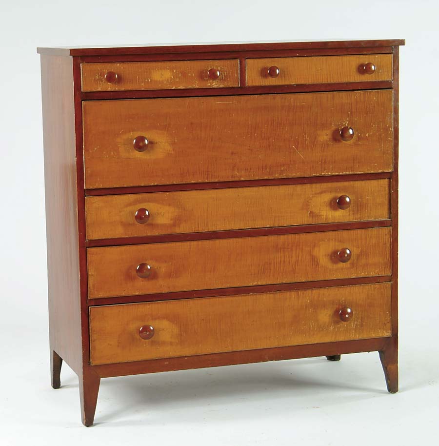 Appraisal: FINE TWO OVER FOUR DRAWER FEDERAL CHEST Each drawer has