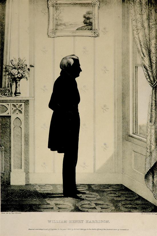 Appraisal: Collection of framed silhouettes circa WILLIAM HENRY HARRISON DE WITT