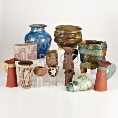 Appraisal: STUDIO POTTERY Thirteen contemporary works by Henderson Wickham Zelda Jack