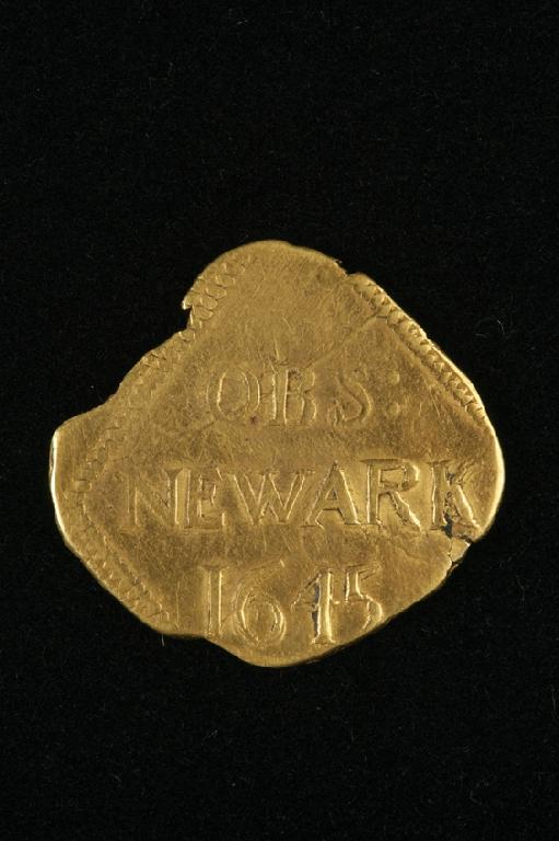 Appraisal: A CHARLES I GOLD NEWARK SIEGE PIECE SHILLING See illustration