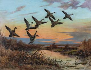 Appraisal: Roland H Clark - Break of Day - Pintails signed