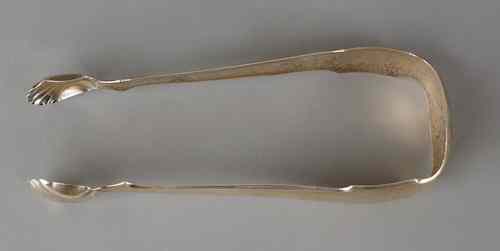 Appraisal: Reading Pennsylvania silver sugar tongs early th c bearing the