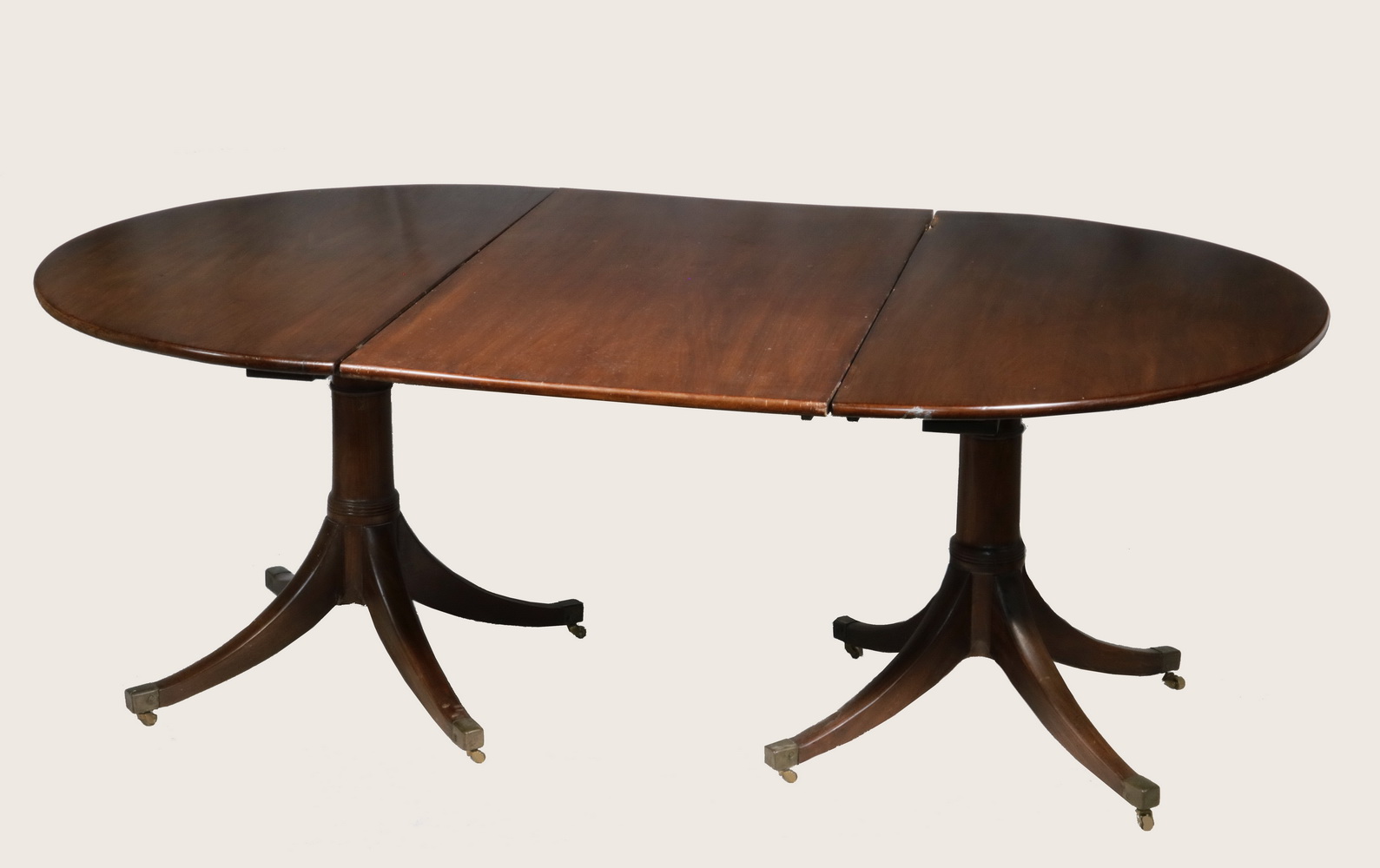 Appraisal: MAHOGANY DUNCAN PHYFE DINING TABLE American two-part banquet table with