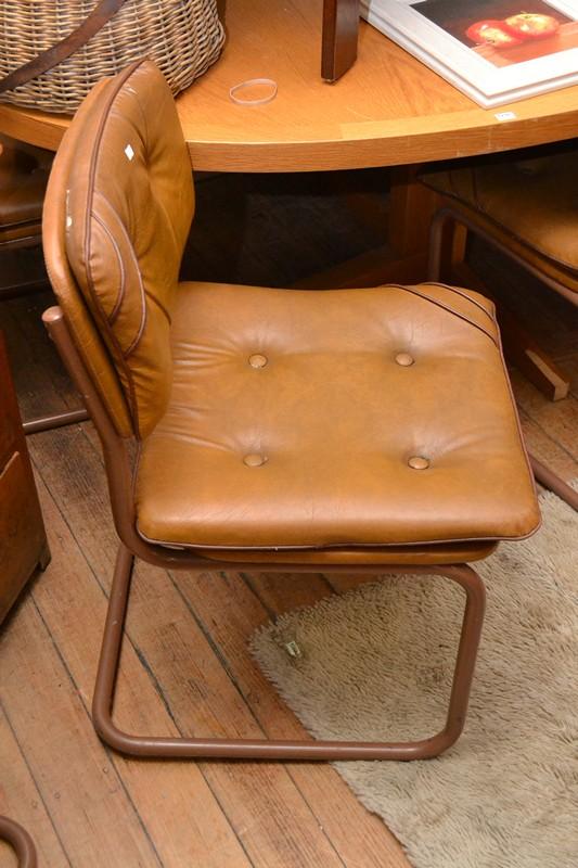 Appraisal: A SET OF SIX 'S CANTILEVER CHAIRS IN LEATHER UPHOLSTERY