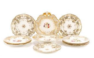 Appraisal: Collection of Pcs Fine Continental Porcelain A complimenting group of