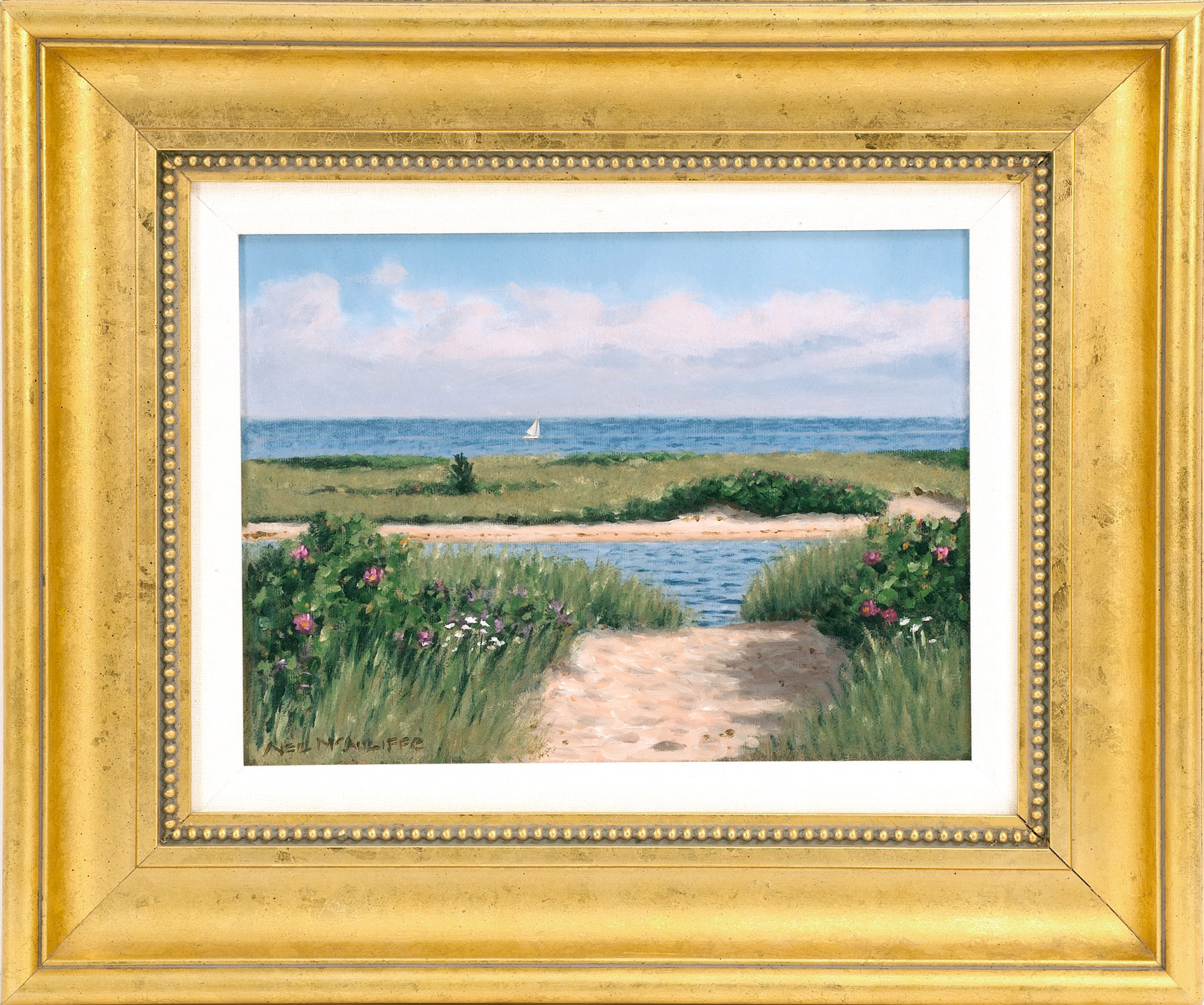 Appraisal: NEIL MCAULIFFEAmerican ContemporaryCape Cod beach scene Signed lower left Neil