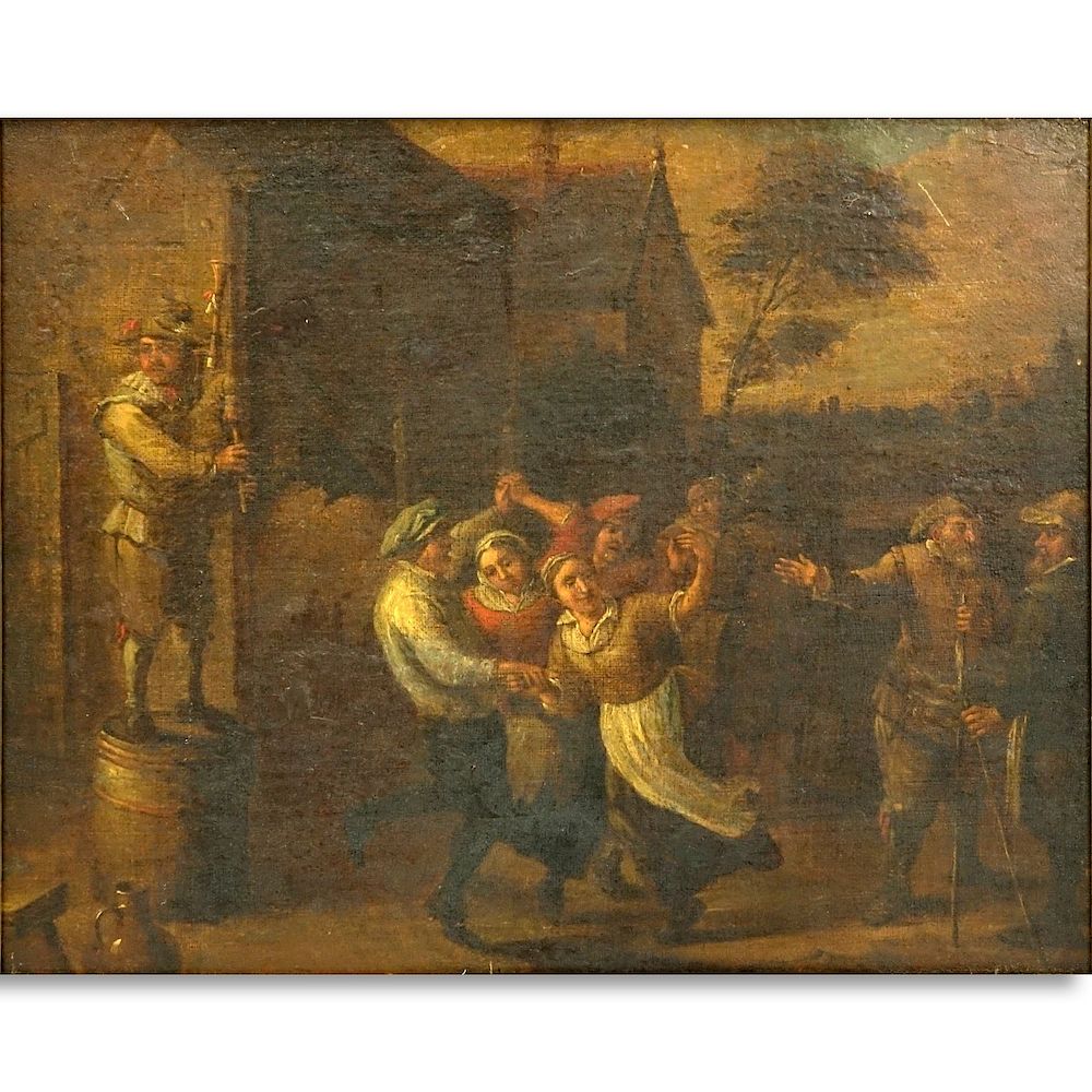 Appraisal: Attributed David Teniers - O C Attributed David Teniers the