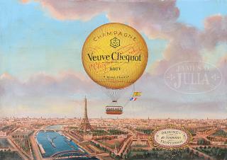 Appraisal: ORIGINAL VEUVE CLICQUOT OIL ON CANVAS ADVERTISING PANEL ORIGINAL VEUVE